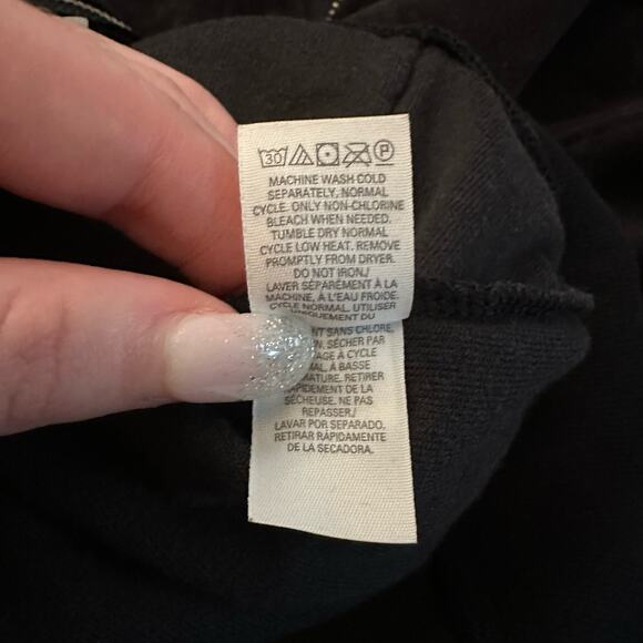 Victoria's Secret black velour zip up hoodie size M - Picture 10 of 11